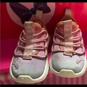 Puma Kids Pink Purple Ombre Slip-On Sneakers